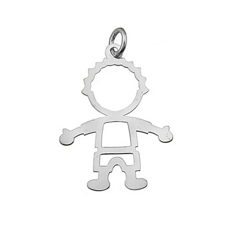 Colgante plata Ley chico pelo punta [5079]