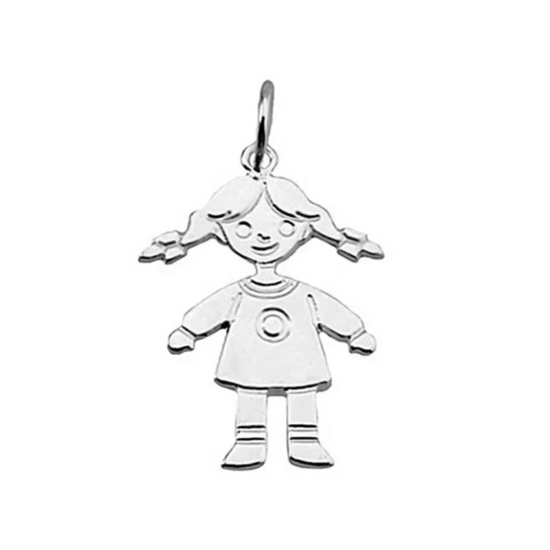 Colgante plata Ley chica estampada [5081]