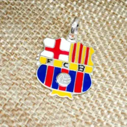 FC Barcelona escudo plata Ley 925m colgante macizo unisex 26 mm. esma