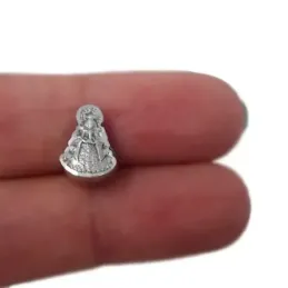 Virgen del Rocío charm icono abalorio plata Ley 925m macizo 12 mm. de