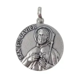 Medalla plata Ley 925m San Francisco Javier 21.6mm. maciza [AC0899GR]
