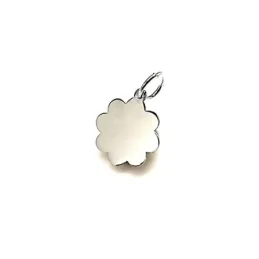 Colgante plata ley 925m 14mm. chapa flor láser [AA8380GR]