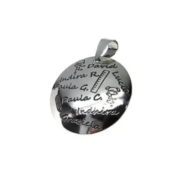 Colgante plata Ley 925m 35mm. nombres personalizados detalles niños regla lápiz