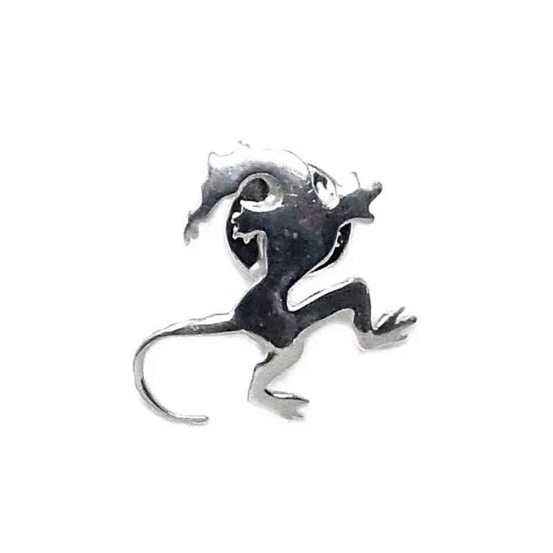 Pin plata Ley 925m dragón cabeza cola [AB5897]