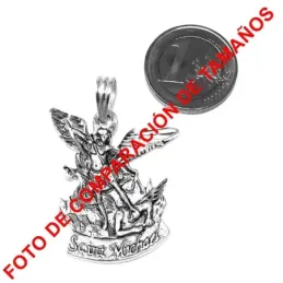 Colgante Plata Ley 925m San Miguel 37mm. silueta [AB9267GR]