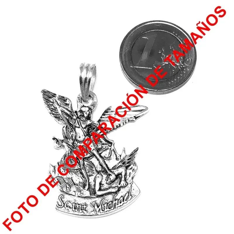 Colgante Plata Ley 925m San Miguel 37mm. silueta [AB9267GR]