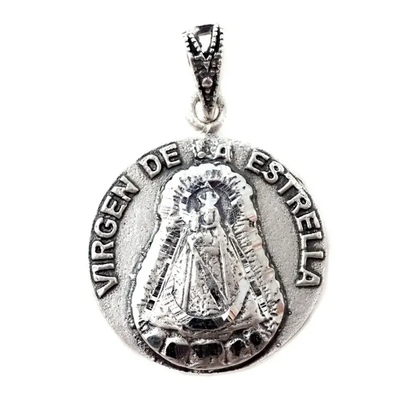 Virgen de la Estrella de Palma del Río colgante macizo plata Ley 925m