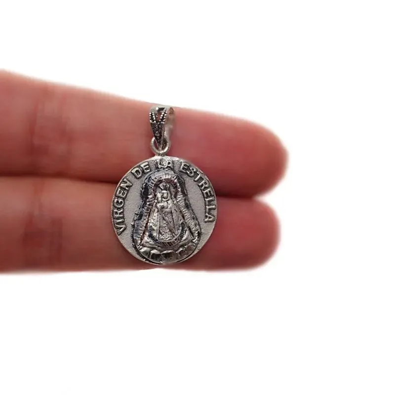 Virgen de la Estrella de Palma del Río colgante macizo plata Ley 925m