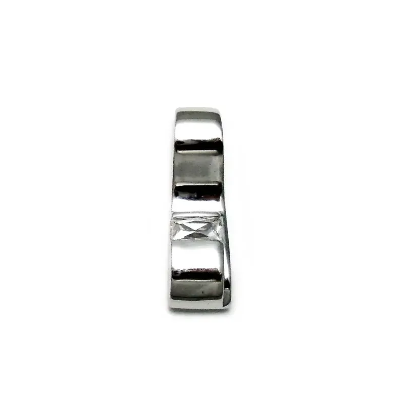 Colgante plata Ley 925m largo 23mm. centro circonita [AB4135]