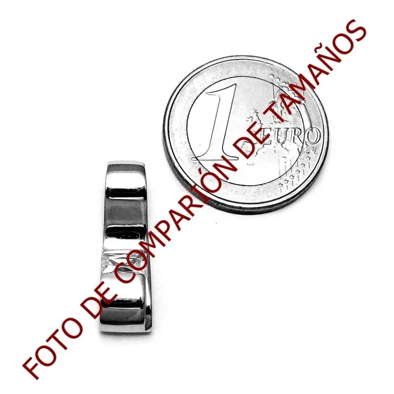 Colgante plata Ley 925m largo 23mm. centro circonita [AB4135]