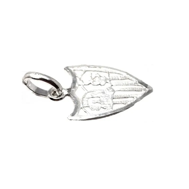 Sevilla FC escudo plata Ley 925m colgante macizo unisex 19 mm. calado