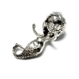 Colgante horóscopo plata Ley 925m Piscis busto 33mm. [AB4163]