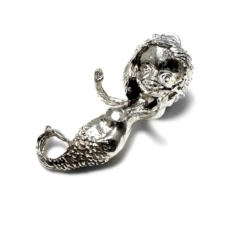 Colgante horóscopo plata Ley 925m Piscis busto 33mm. [AB4163]