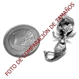 Colgante horóscopo plata Ley 925m Piscis busto 33mm. [AB4163]