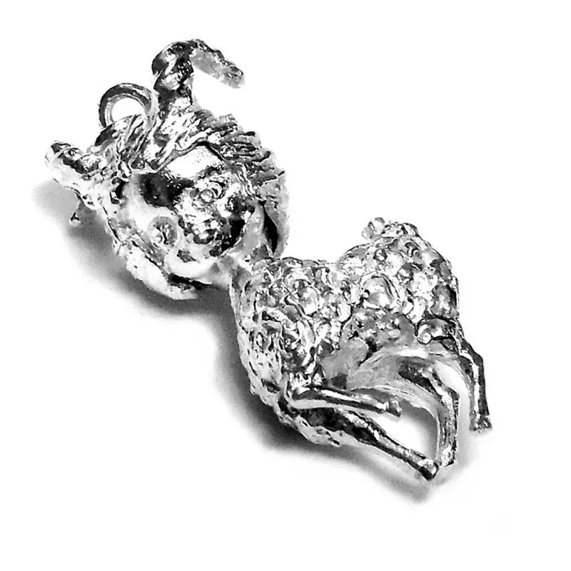 Colgante horóscopo plata Ley 925m Aries busto 33mm. [AB4159]