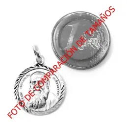 Medalla Plata Ley 925m Fray Leopoldo 19mm. cerco tallado [AB9272GR]