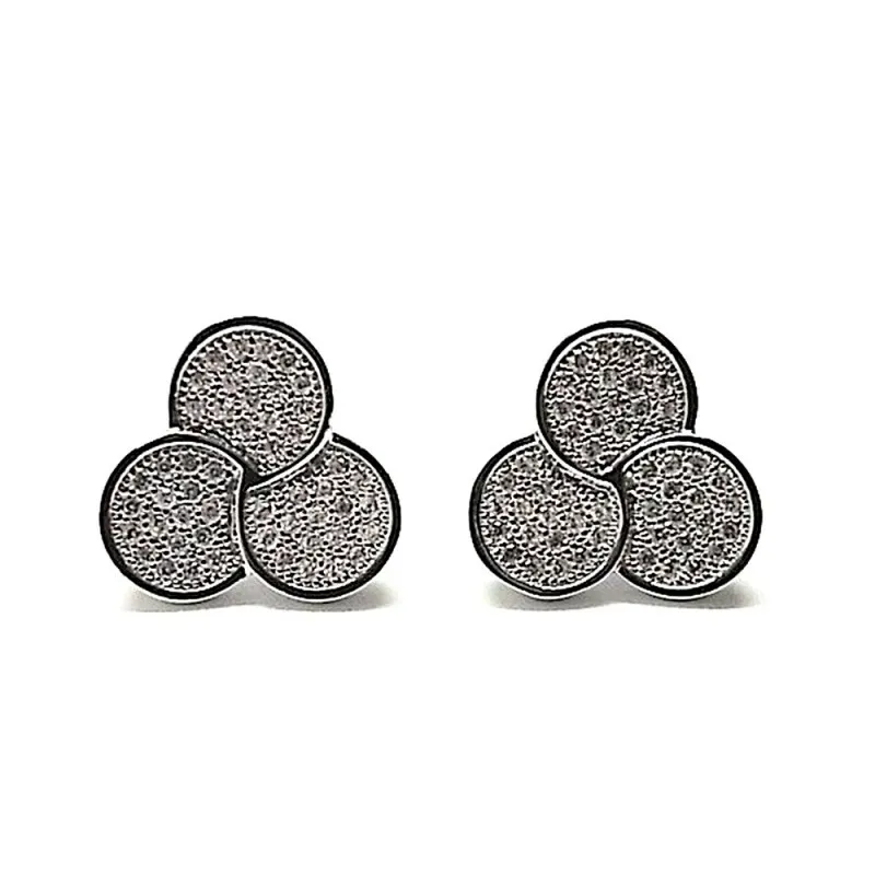 Pendientes plata ley 925m 11mm. circonita microengaste [AA8968]