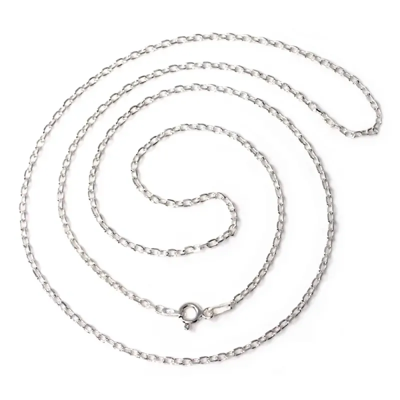 Cadena plata Ley 925m 60 cm. forzada 0,50 mm. lisa [AB3528]