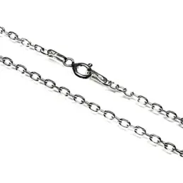 Cadena plata Ley 925m 60 cm. forzada 0,50 mm. lisa [AB3528]