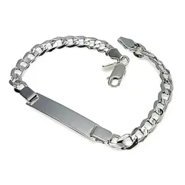 Esclava plata ley 925m lisa barbada [AB0518]