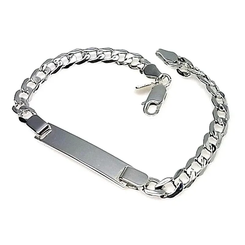 Esclava plata ley 925m lisa barbada [AB0518]