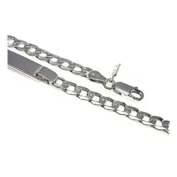 Esclava plata ley 925m lisa barbada [AB0518]