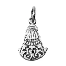 Colgante Plata Ley 925m Virgen del Rocio 17mm. silueta [AB9283]