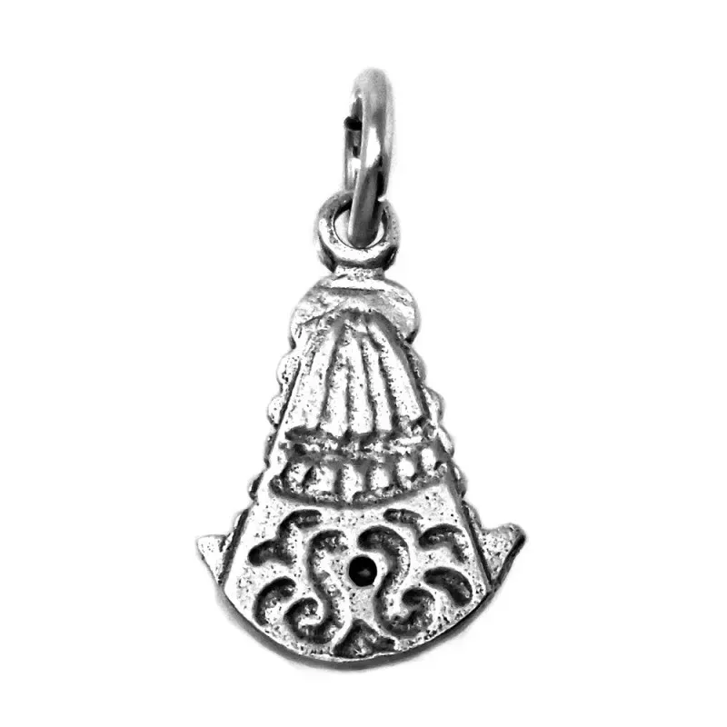 Colgante Plata Ley 925m Virgen del Rocio 17mm. silueta [AB9283]