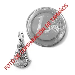 Colgante Plata Ley 925m Virgen del Rocio 17mm. silueta [AB9283]