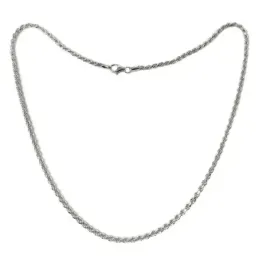 Cadena plata Ley 925m cordón 50cm. macizo ancho 3mm. liso cierre mosq