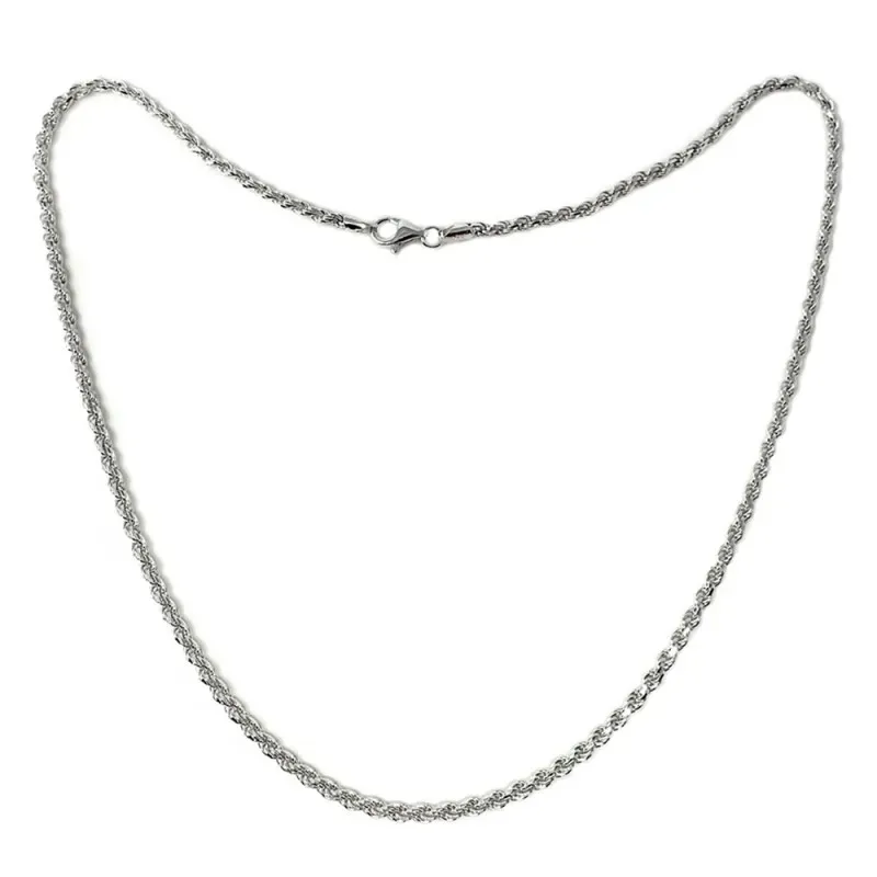 Cadena plata Ley 925m cordón 50cm. macizo ancho 3mm. liso cierre mosq