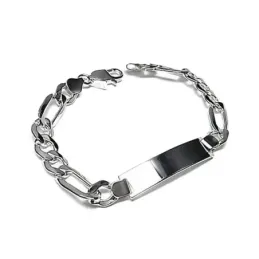 Esclava plata Ley 952m cartier 3x1 lisa alternada hueca [AB6058GR]