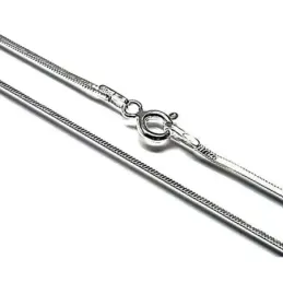 Cadena plata Ley 925m 40cm. cola topo diamantada [AB5308]