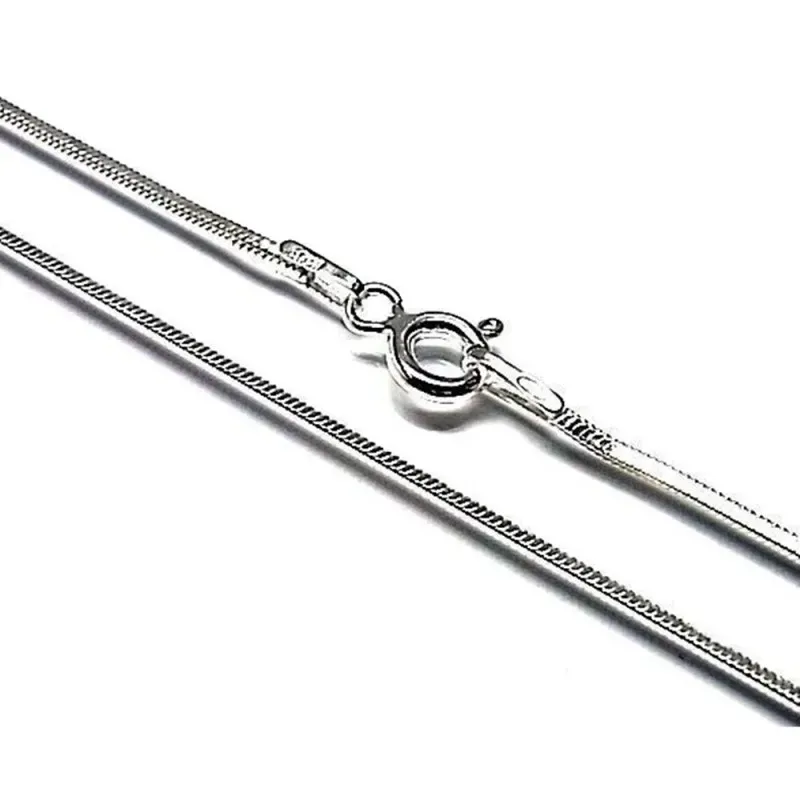 Cadena plata Ley 925m 40cm. cola topo diamantada [AB5308]