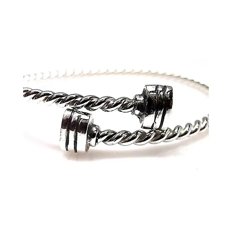 Fornitura plata Ley 925m pulsera tornisa entrepieza colmillo [AB0823]