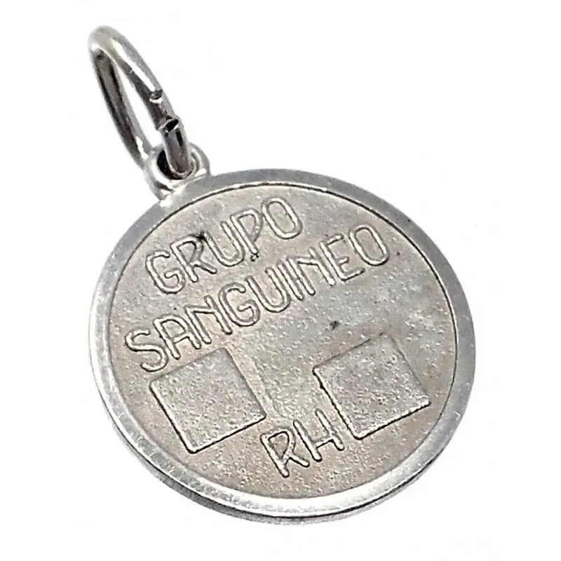 Chapa plata Ley 925m oxidada redonda 12mm. grupo  [AB5536]