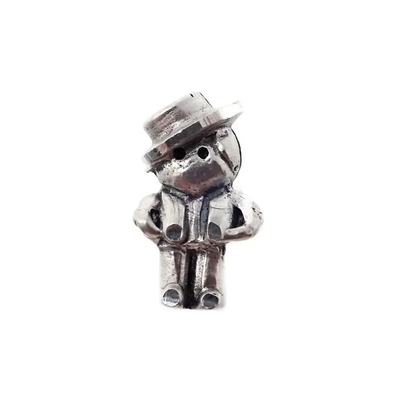 Charm icono abalorio plata Ley 925m unisex gitano flamenco 16 mm. Mac