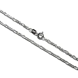 Cadena plata Ley 925m 50cm. modelo eslabón alternada 3x1 [AC0257]