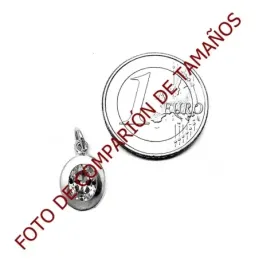 Colgante plata Ley 925m oval centro circonita 15.5mm. [AB4118]
