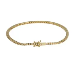 Pulsera (tenis) Oro Amarillo 18k modelo Bracelets (99 diamantes 1,00mm. 0,51cts.) Medida:18cm.