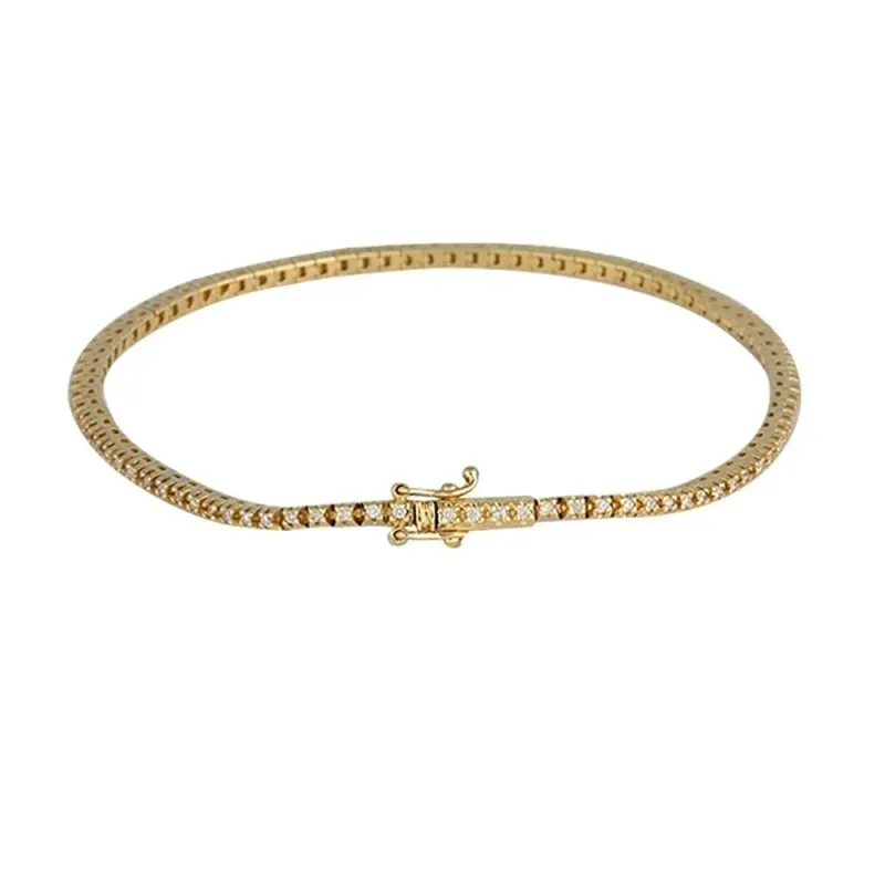 Pulsera (tenis) Oro Amarillo 18k modelo Bracelets (99 diamantes 1,00mm. 0,51cts.) Medida:18cm.