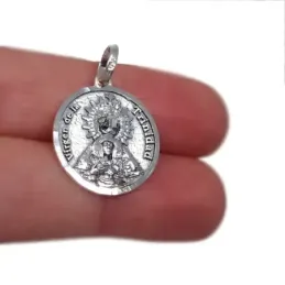 Virgen de la Trinidad medalla plata Ley 925m colgante 18 mm. maciza b