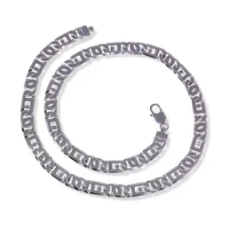 Cadena plata Ley 925m hombre 60 cm. ancho 8 mm. mosquetón