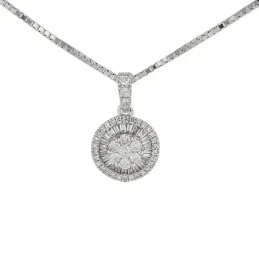 Gargantilla oro 18k colección Destellos 45cm. diamantes brillantes ba