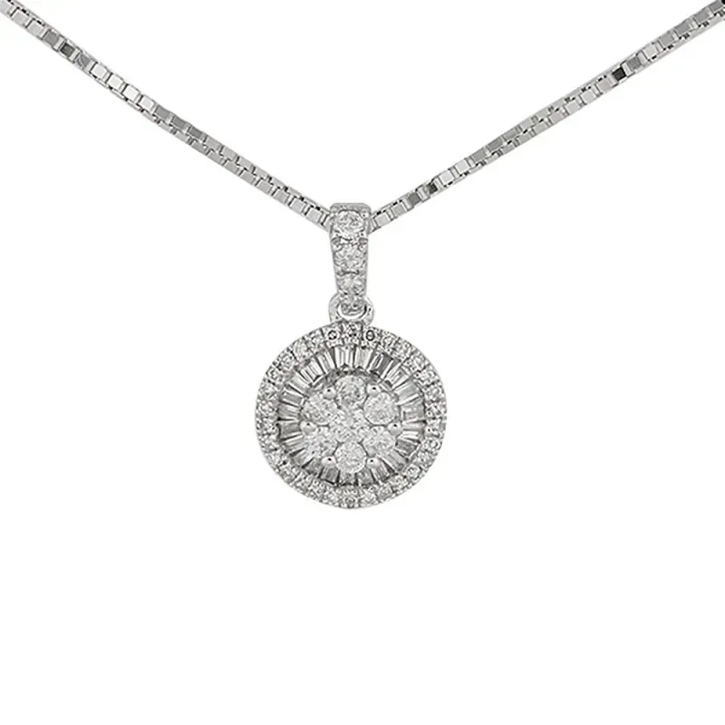 Gargantilla oro 18k colección Destellos 45cm. diamantes brillantes ba