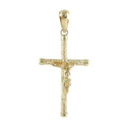 Cruz con Cristo Oro Amarillo 18k modelo Cruces Medida: 22x13x1,5mm.