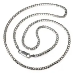 Cadena plata ley 925m lisa 50cm. barbada 0.8mm. [AB0437]
