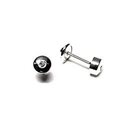 Pendientes plata ley 925m liso circonita [AB0622]