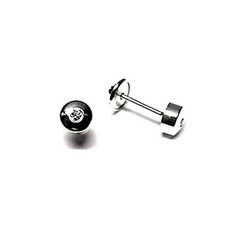 Pendientes plata ley 925m liso circonita [AB0622]