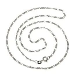 Cadena plata ley 925m 45cm. alternada 3x1 0.40 [AB0403]